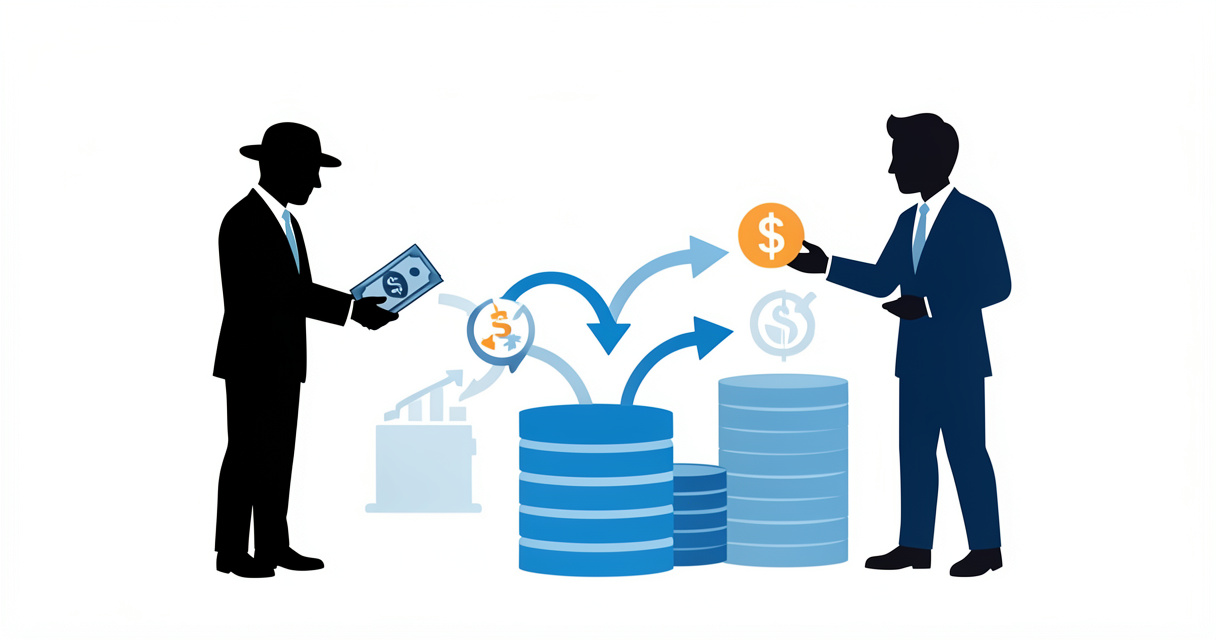 Illustration du flux de capitaux entre le limited partner passif et le general partner gestionnaire