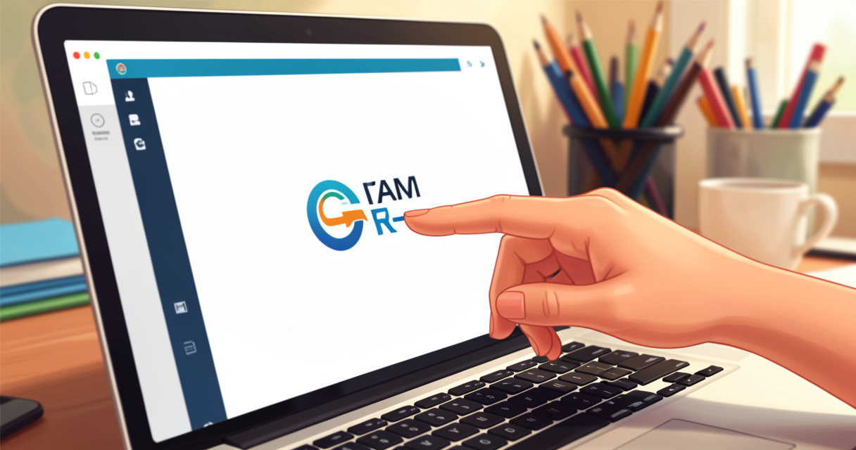 Sélection de logos générés par IA sur un ordinateur portable