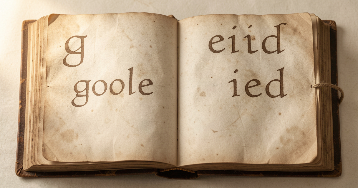 Page ancienne du 16e siècle avec l'expression gogle eied, ancêtre étymologique de Google