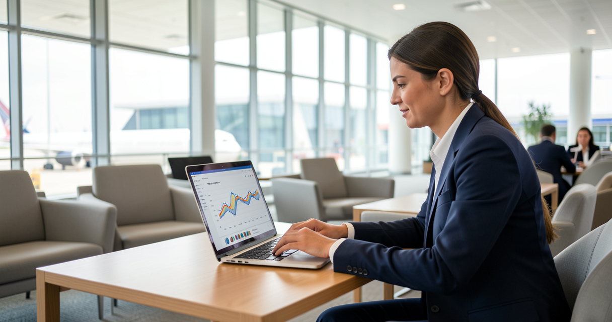 Gestionnaire utilisant Amadeus Cytric pour ses voyages d'affaires
