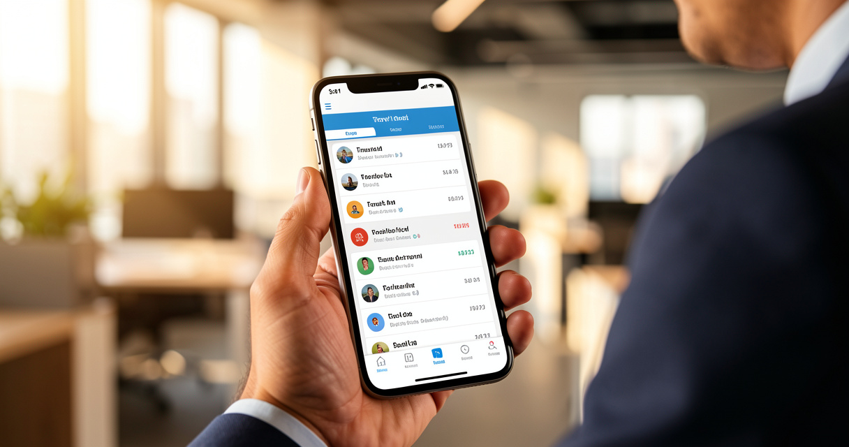 Application mobile Amadeus Cytric sur smartphone en déplacement pro